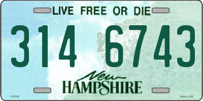 NH license plate 3146743