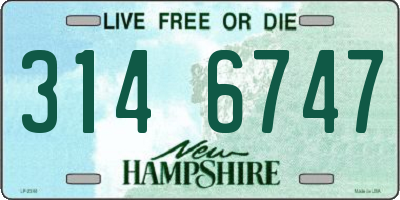 NH license plate 3146747