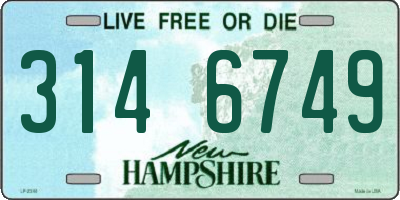 NH license plate 3146749