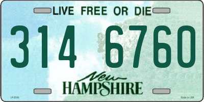 NH license plate 3146760
