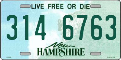 NH license plate 3146763