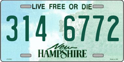 NH license plate 3146772