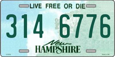 NH license plate 3146776