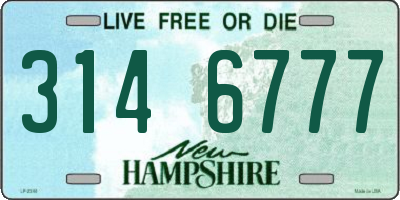 NH license plate 3146777
