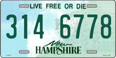 NH license plate 3146778
