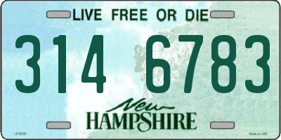 NH license plate 3146783