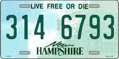NH license plate 3146793