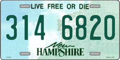 NH license plate 3146820