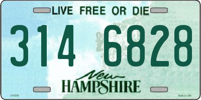 NH license plate 3146828