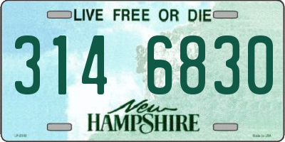 NH license plate 3146830
