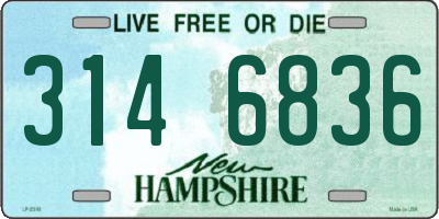 NH license plate 3146836