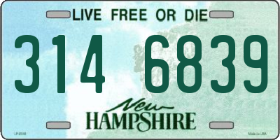 NH license plate 3146839