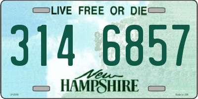 NH license plate 3146857