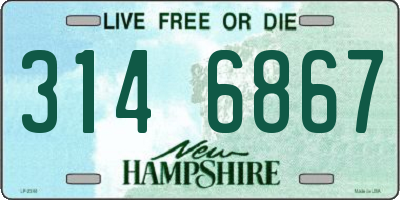 NH license plate 3146867