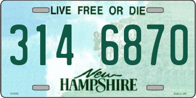 NH license plate 3146870