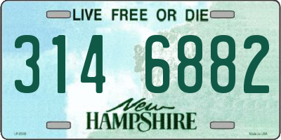 NH license plate 3146882