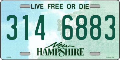 NH license plate 3146883