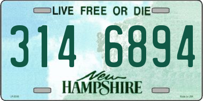 NH license plate 3146894