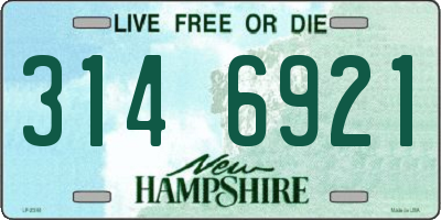 NH license plate 3146921