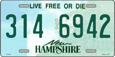 NH license plate 3146942