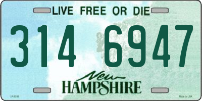 NH license plate 3146947