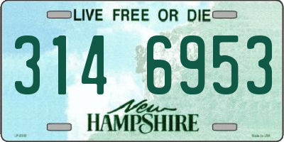 NH license plate 3146953