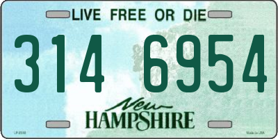 NH license plate 3146954