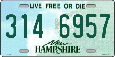 NH license plate 3146957