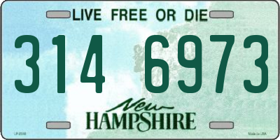NH license plate 3146973