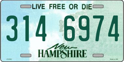 NH license plate 3146974