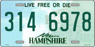 NH license plate 3146978