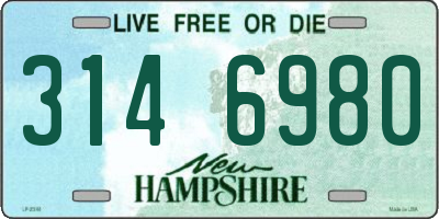 NH license plate 3146980
