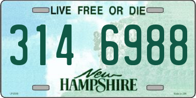 NH license plate 3146988