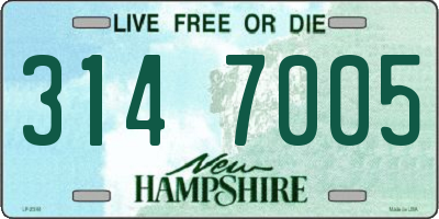 NH license plate 3147005