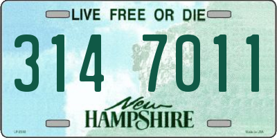 NH license plate 3147011