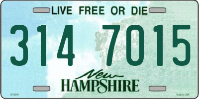 NH license plate 3147015