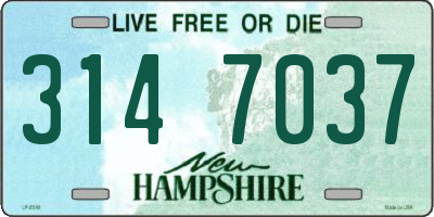 NH license plate 3147037