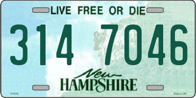 NH license plate 3147046