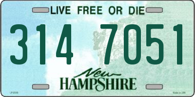 NH license plate 3147051