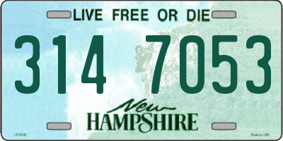 NH license plate 3147053