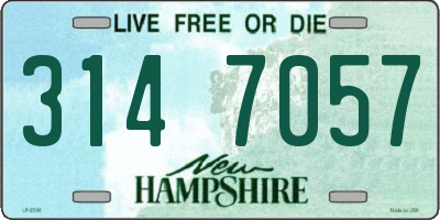 NH license plate 3147057