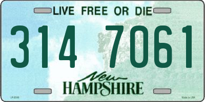 NH license plate 3147061