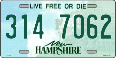 NH license plate 3147062