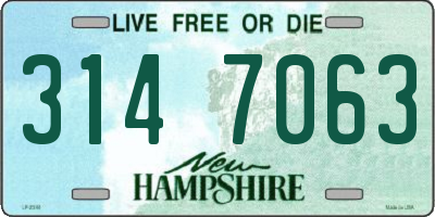 NH license plate 3147063