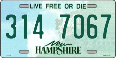 NH license plate 3147067
