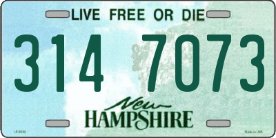NH license plate 3147073