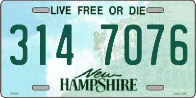 NH license plate 3147076