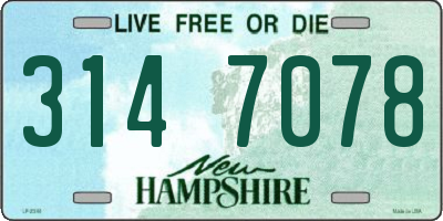 NH license plate 3147078