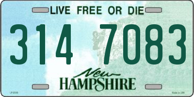 NH license plate 3147083
