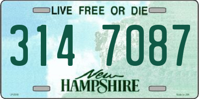 NH license plate 3147087